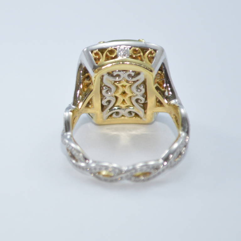 Peridot Platinum Ring