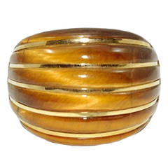 Tiger
s Eye Gold Ring