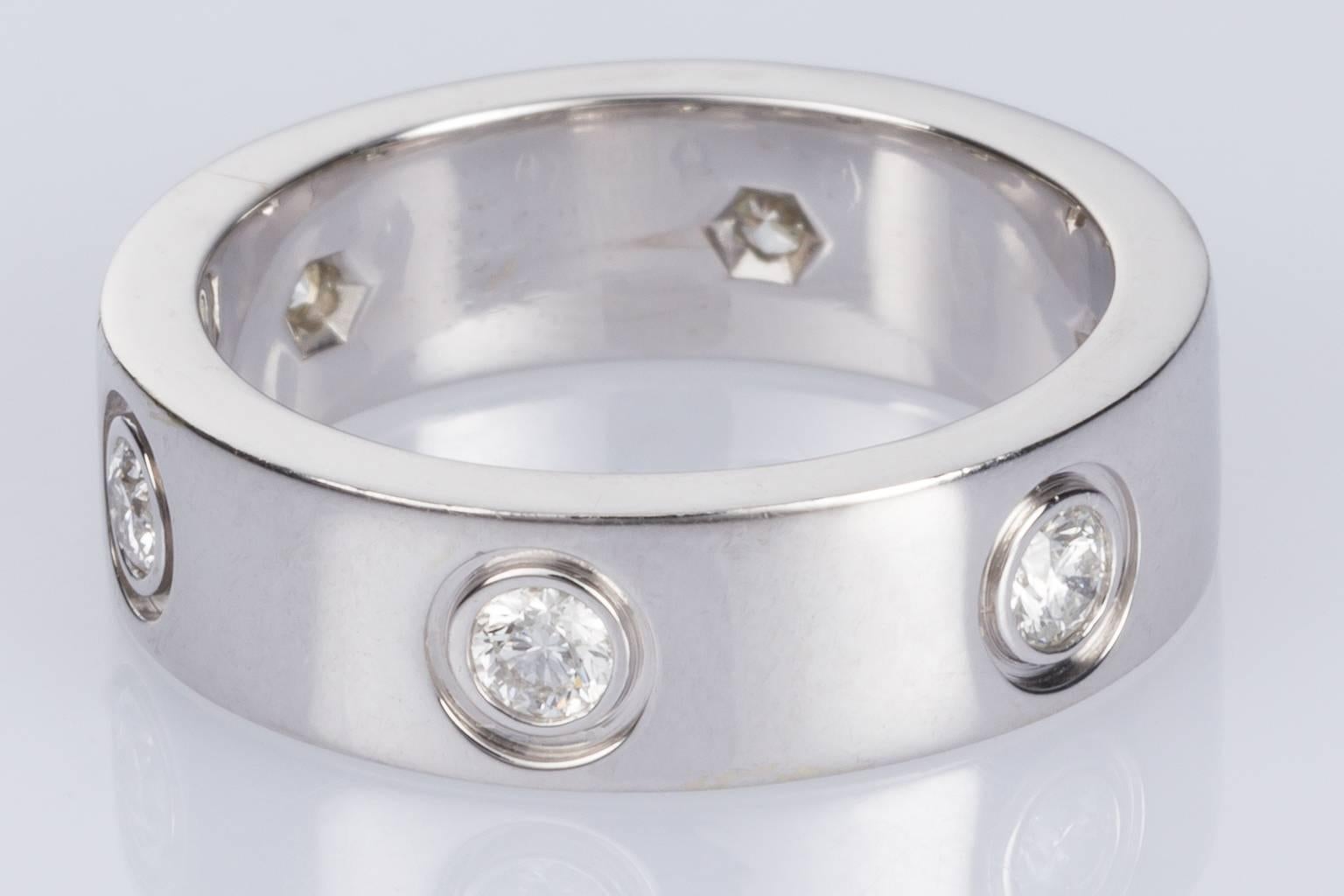 cartier love ring 6 diamonds