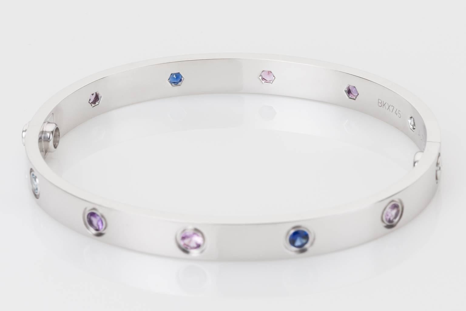 cartier gemstone love bracelet