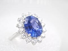 GIA Certified 7.25 Carat Unheated Ceylon Sapphire Diamond Ring