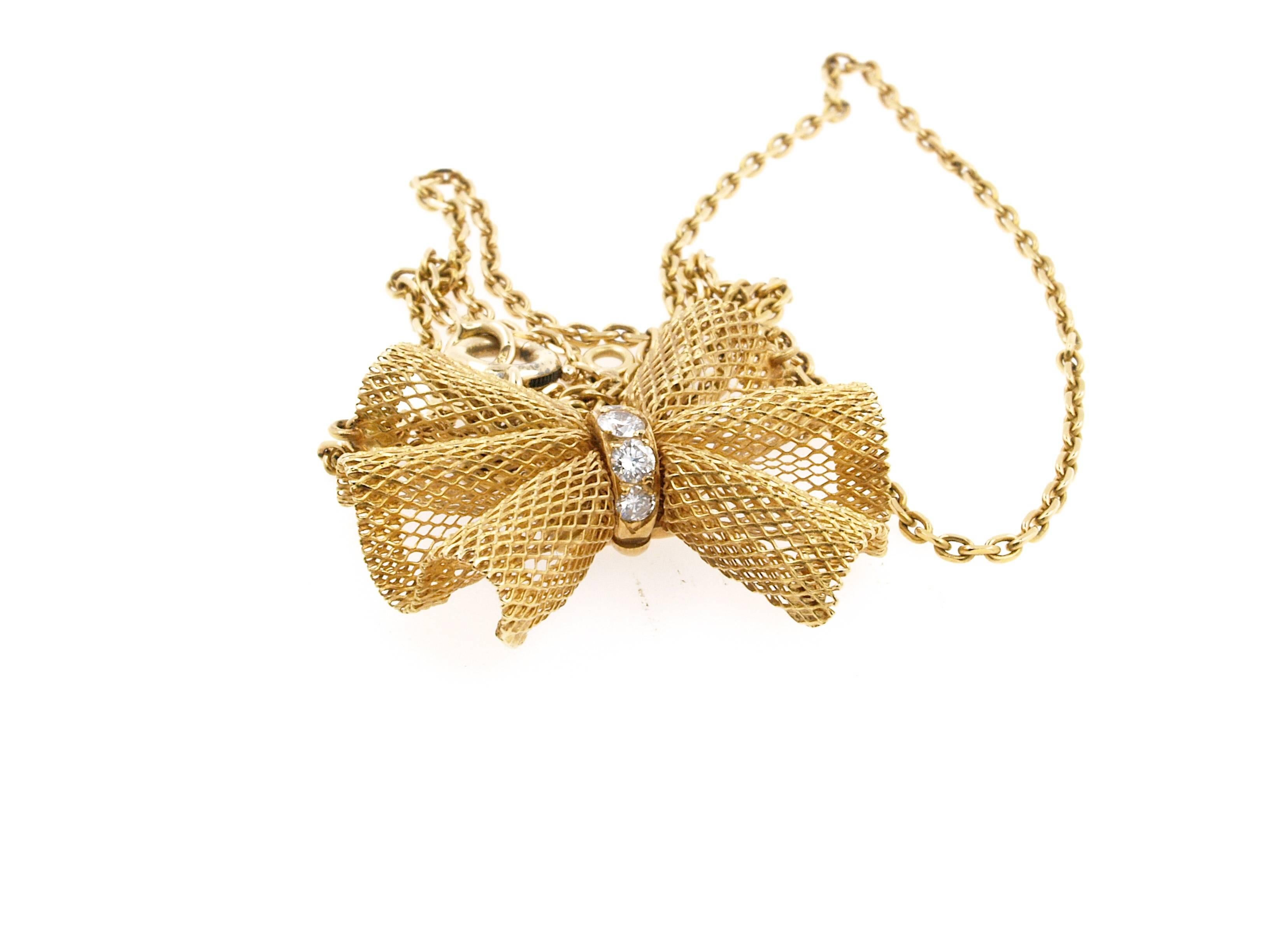 Art Nouveau Van Cleef & Arpels Necklace and Earrings Demi Parure, Diamonds and 18 Karat Gold For Sale