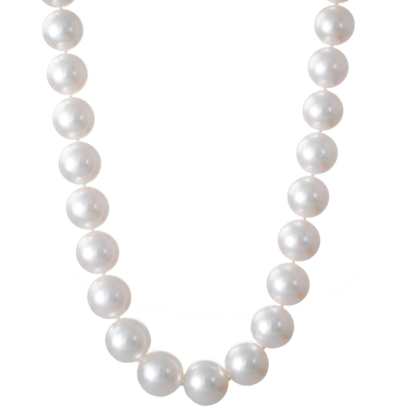 High Lustre South Sea Pearl Strand Necklace For Sale