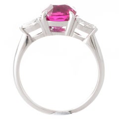 Handmade Unheated Mozambique Ruby and Diamond Ring
