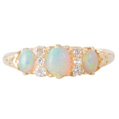 Antique Opal and Diamond Ring