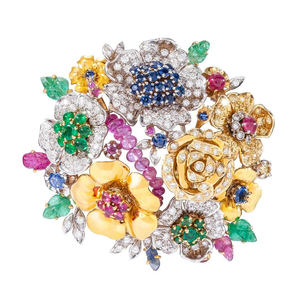 Missiaglia Flower Brooch For Sale