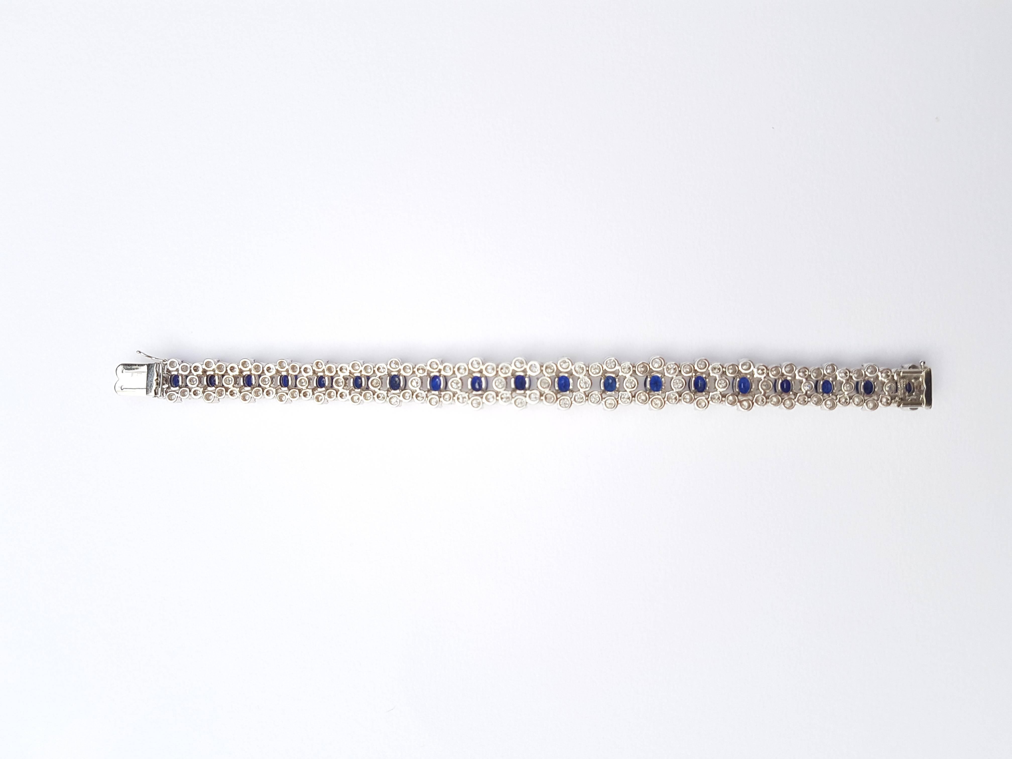 Missiaglia Diamond and Sapphire Bracelet In Excellent Condition For Sale In Venice, IT