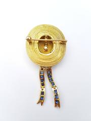 Missiaglia Gold and Sapphire Gondolier Hat Brooch