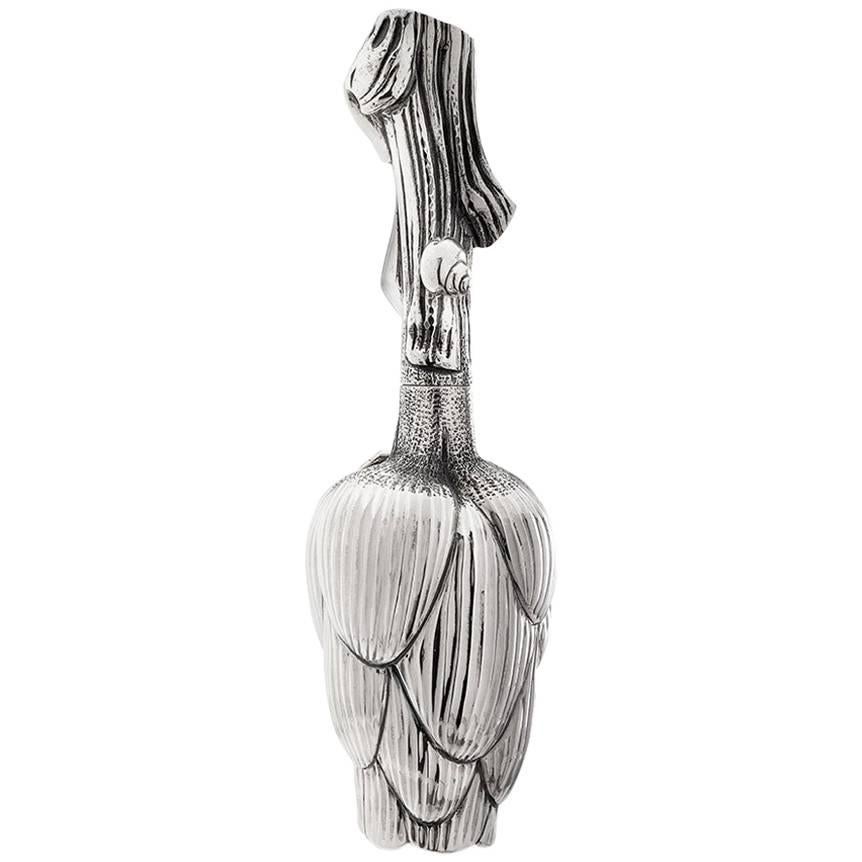 Missiaglia Sterling Silver Artichoke Pepper Grinder For Sale