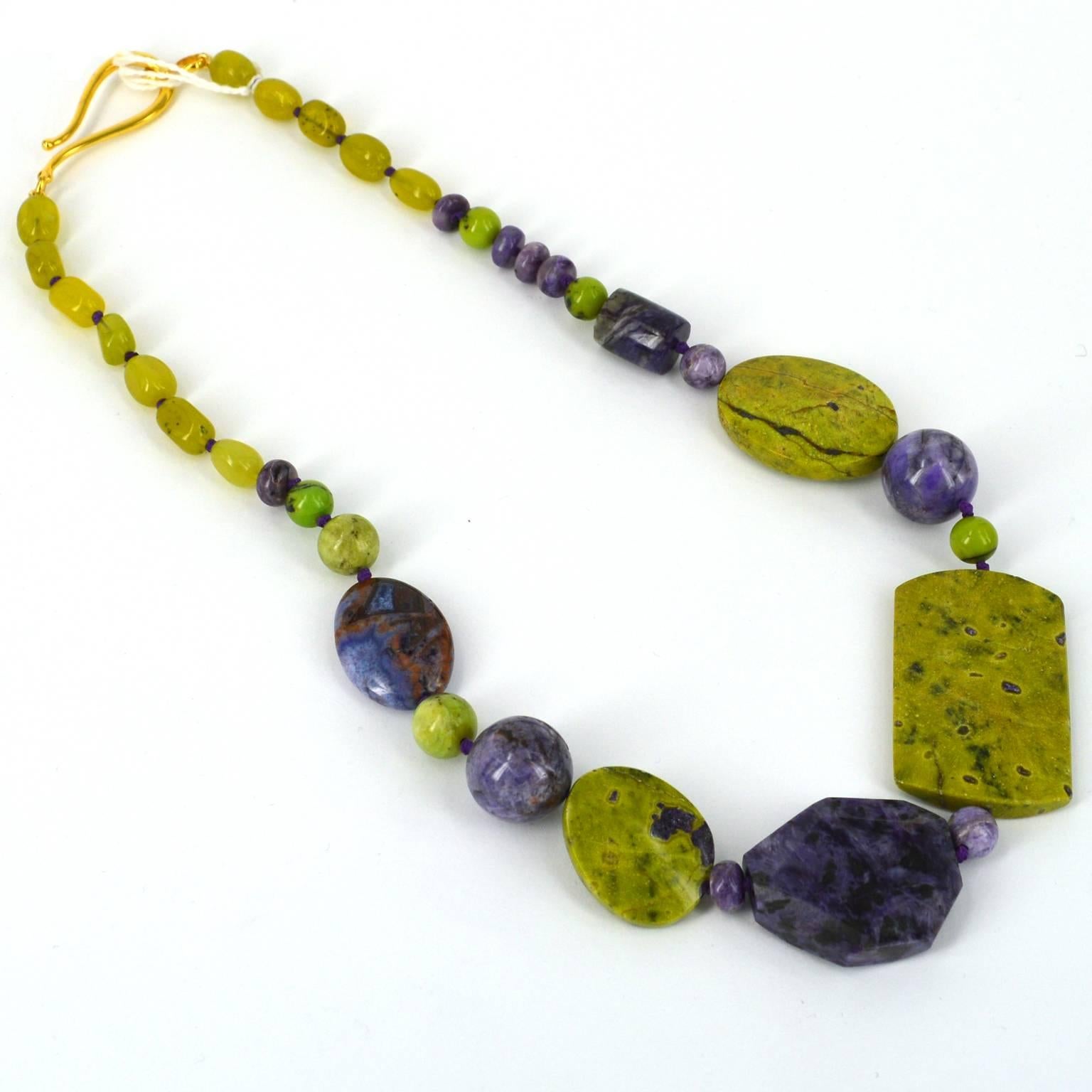 Contemporary Australian Stitchite Charite Gold Bead Necklace