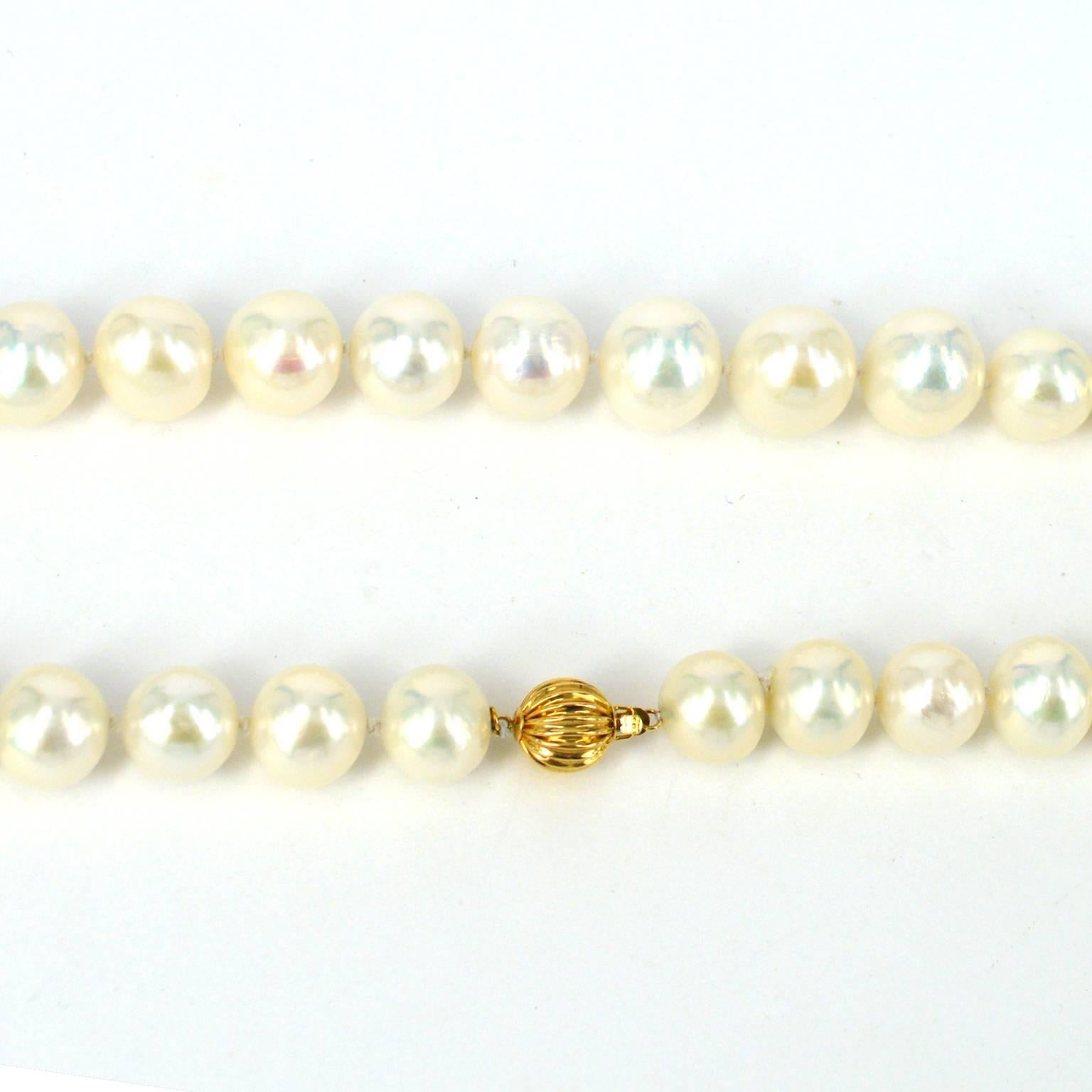 Freshwater Edison Pearl Necklace 14k Gold For Sale at 1stDibs | edison ...