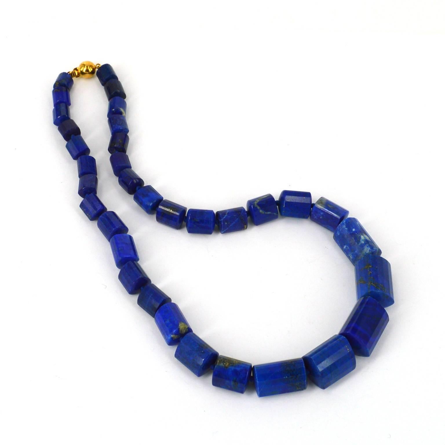 Modern Decadent Jewels Lapis Lazuli Gold Necklace