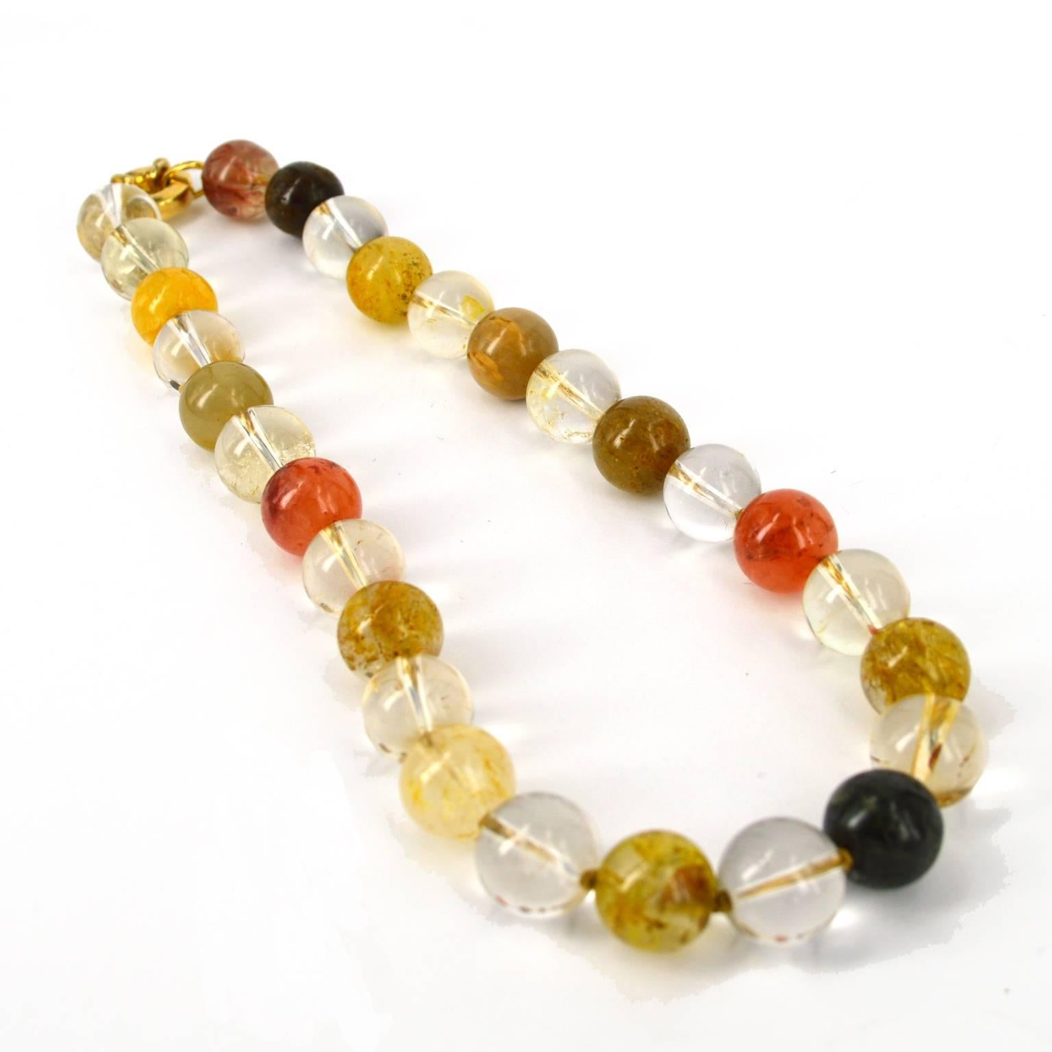 Women's Rutile Quartz Gold Necklace