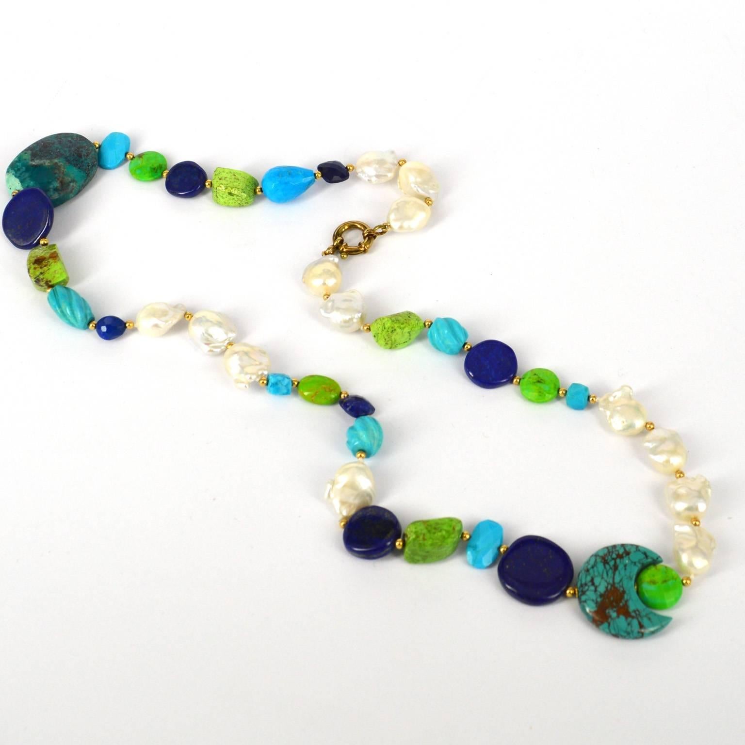 anokhi green necklace opal