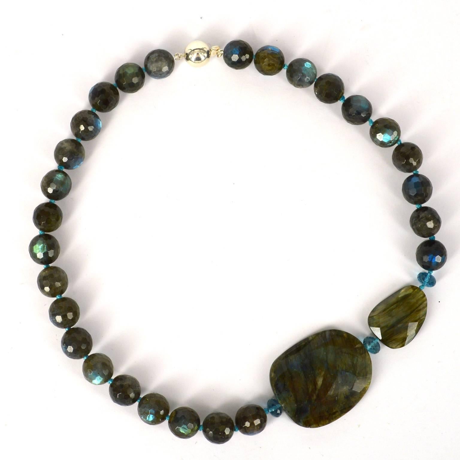 labradorite bead necklace