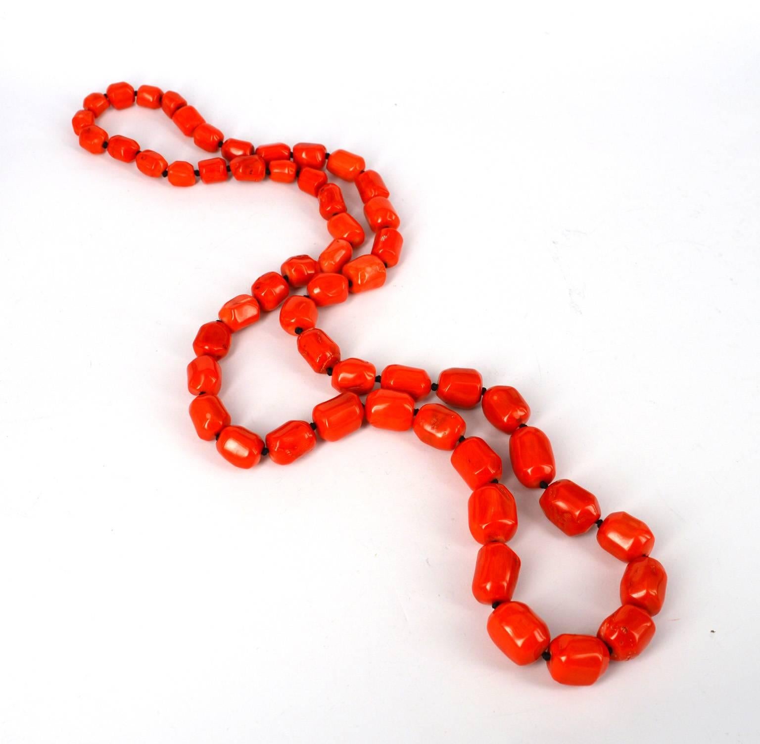 Women's Decadent Jewels Long Coral Necklace