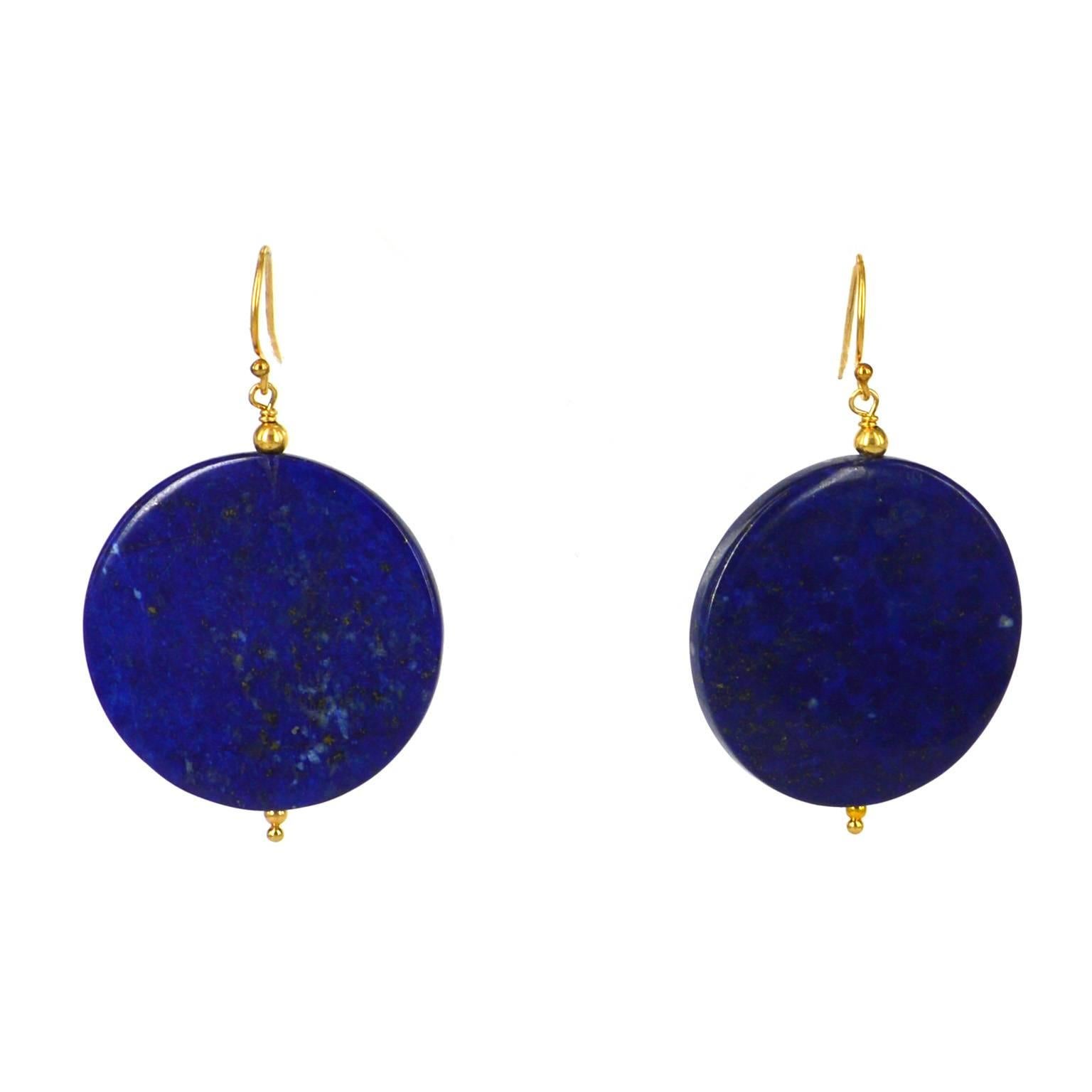 Decadent Jewels Lapis Lazuli Gold Earrings