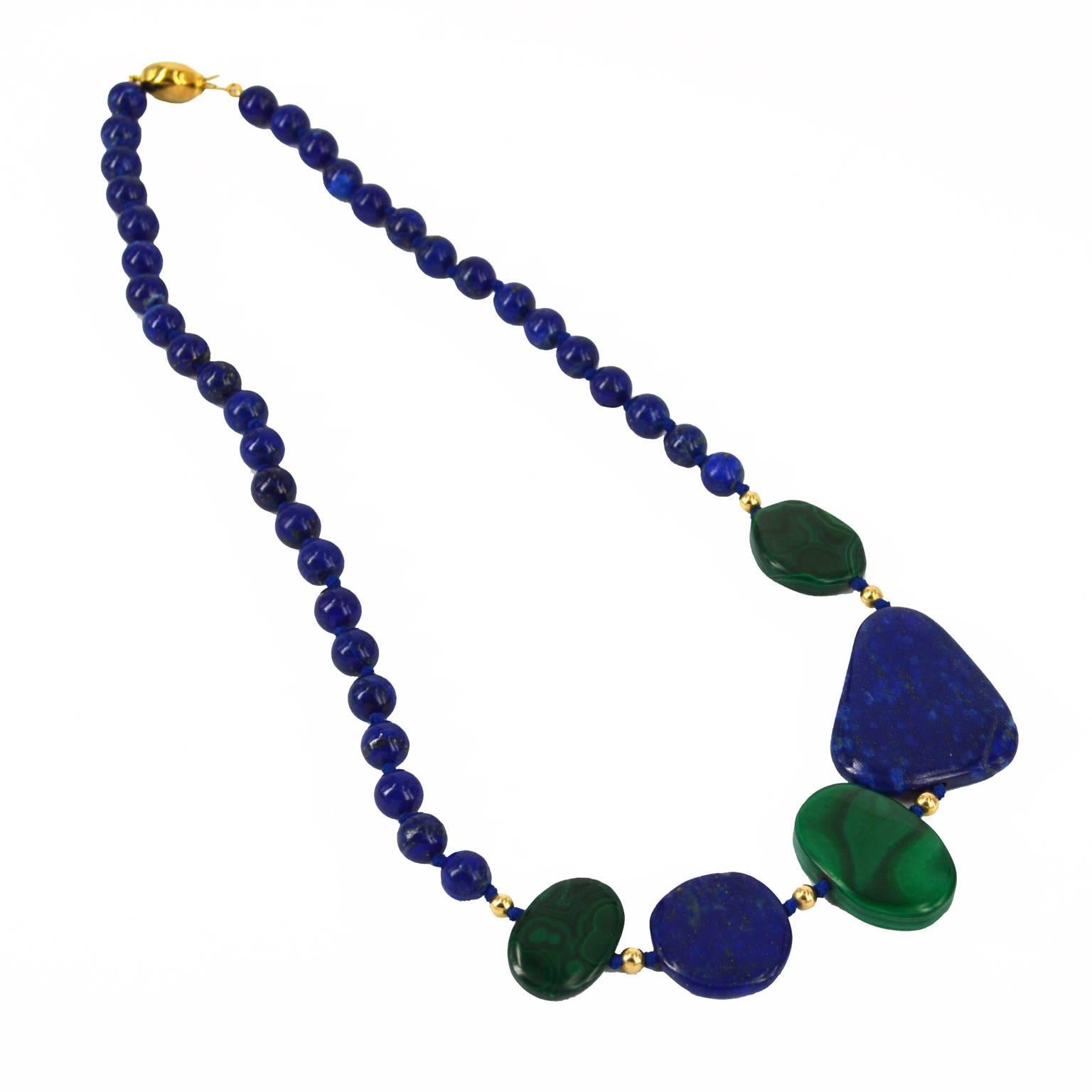 lapis lazuli and gold necklace