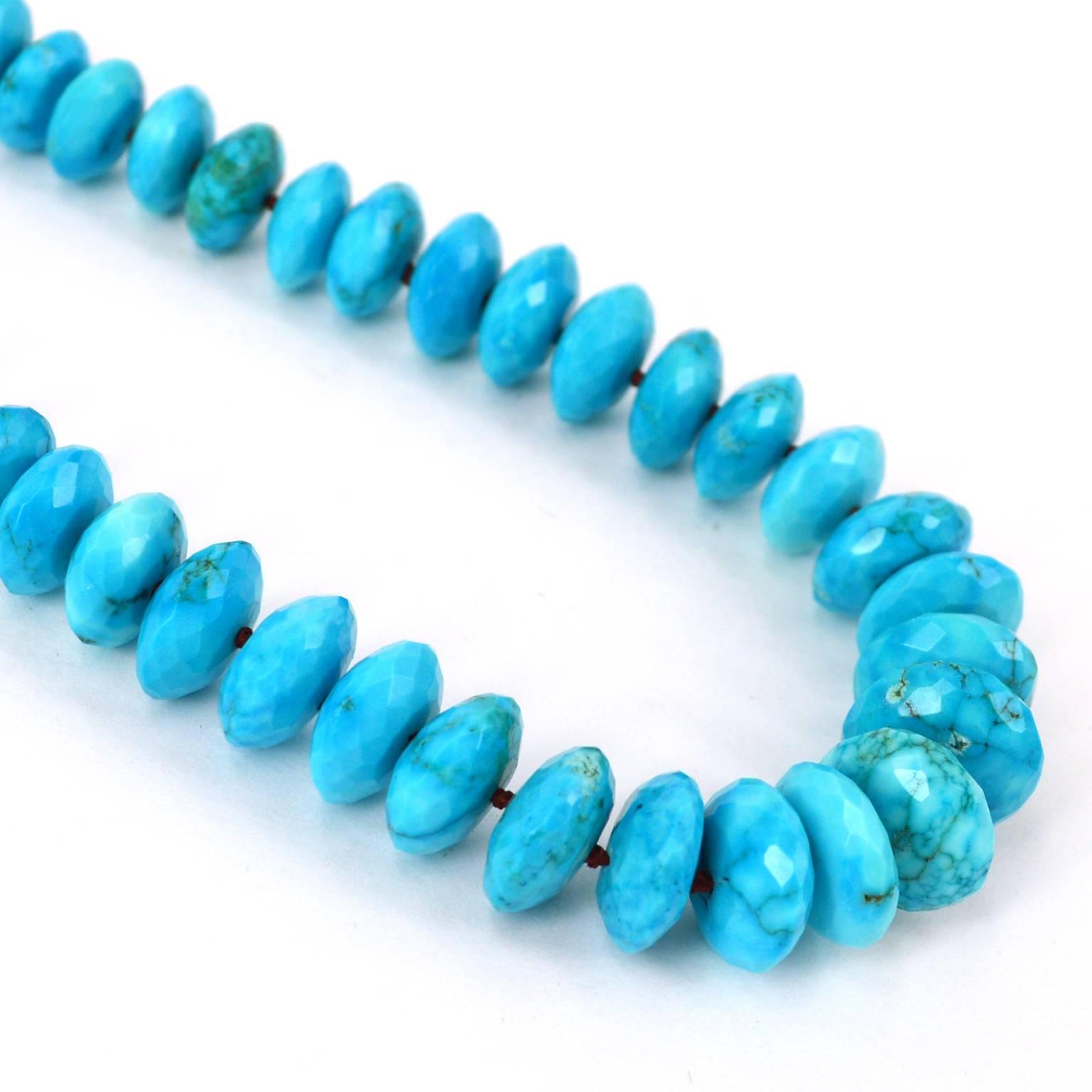 Modern Turquoise Roundel Necklace