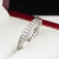 Tiffany Platinum Handmade Diamond Eternity Ring with 34 Diamonds, .56 Carat