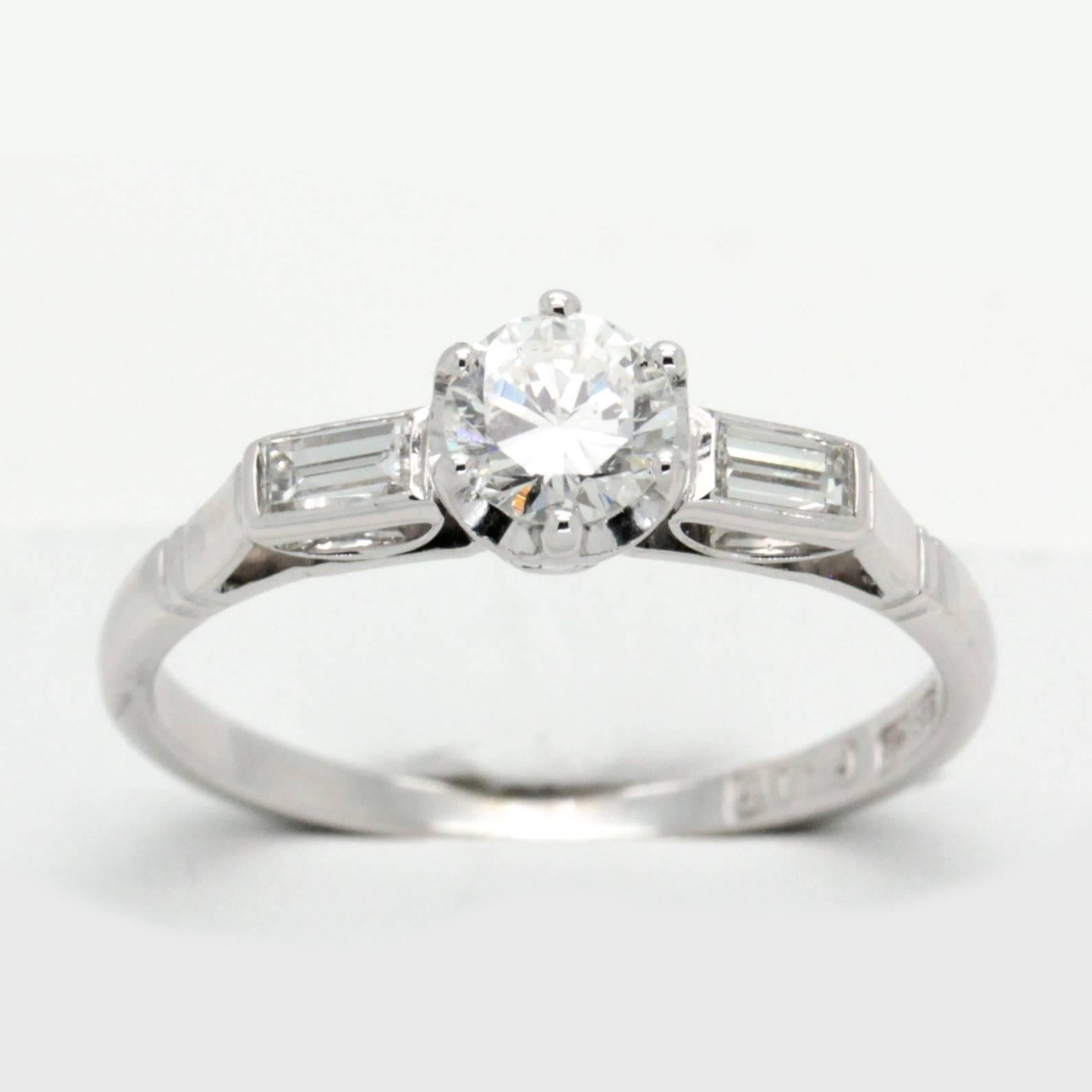 Early Brilliant Cut Vintage G VS to H SI1 Diamond Engagement Ring In Excellent Condition For Sale In Sydney CBD, AU