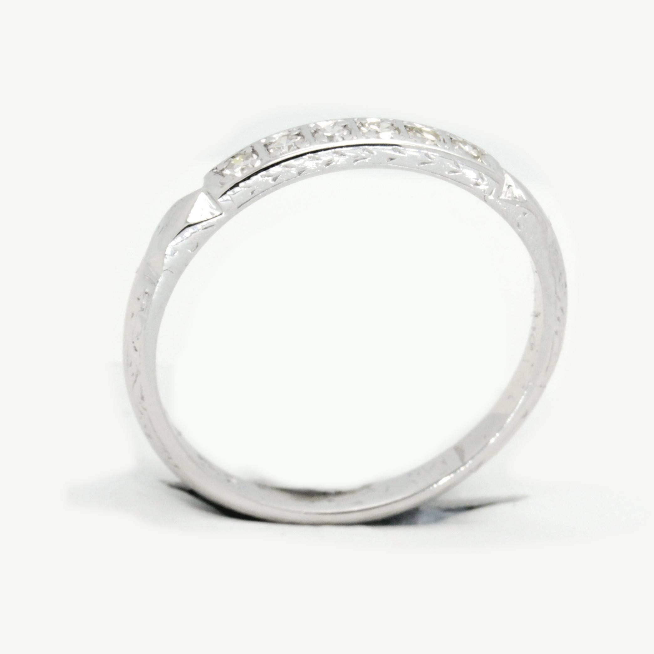 Art Deco, Vintage Diamond Wedding or Eternity Ring 4