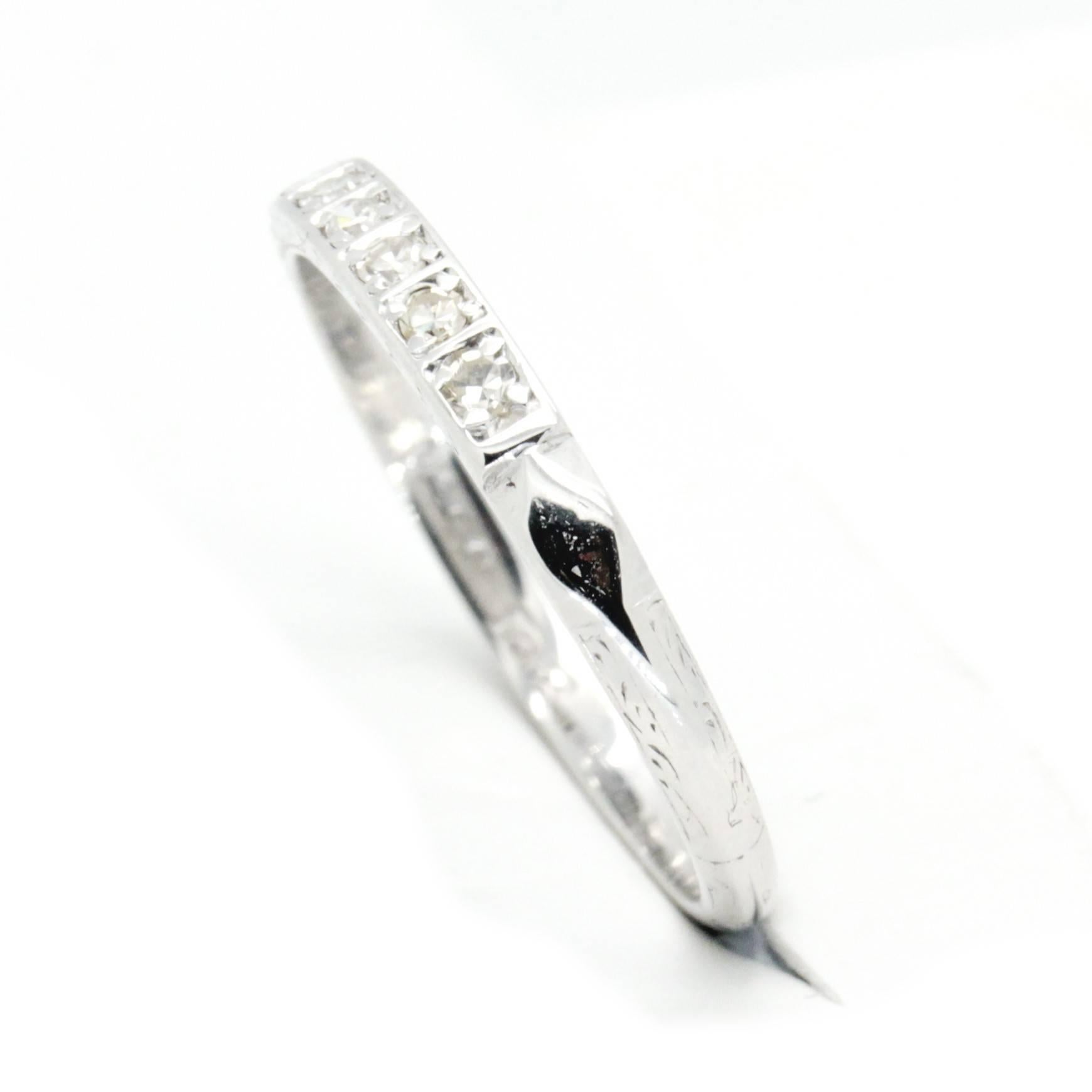 Art Deco, Vintage Diamond Wedding or Eternity Ring 6