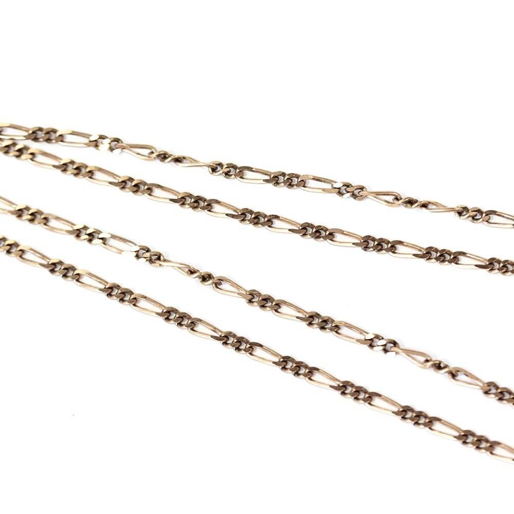 Classic Vintage 1950s Long Chain Necklace For Sale