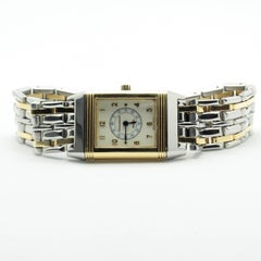 Jaeger LeCoultre Gelbgold-Edelstahl-Reverso-Quarz-Armbanduhr