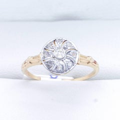 Handmade, Art Deco Pinwheel Diamond Ring