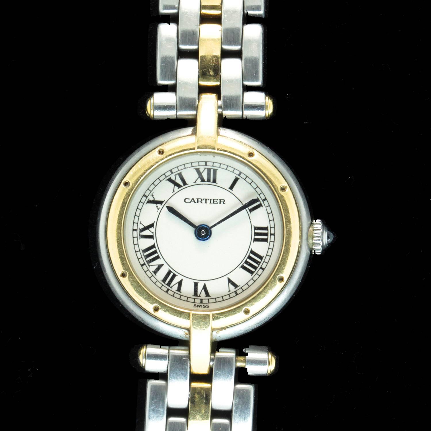 Women's Cartier Ladies Stainless Steel Panthere Vendome French quartz Wristwatch