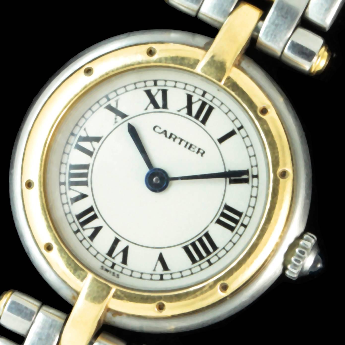 Cartier Ladies Stainless Steel Panthere Vendome French quartz Wristwatch 2