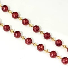 Shell pendant with 14ct Yellow Gold beads and Natural Carnelian beads Necklace