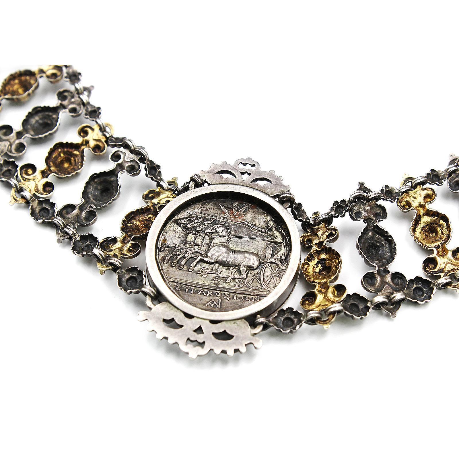 Women's 19th Century Austro-Hungarian Silver Collar Necklace