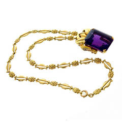 Tiffany & Co. Amethyst Gold Necklace