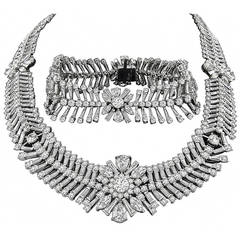 Important Diamond Necklace and Bracelet Set 7