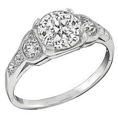 2.02 Carat GIA Jubilee Cut Diamond Platinum Engagement Ring