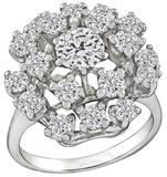 Charming Diamond White Gold Cluster Ring