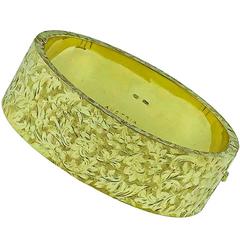Antique Victorian Yellow Gold Bangle Bracelet 12