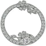 Art Deco Round Diamond Platinum Pin Brooch