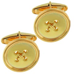 Tiffany & Co. Yellow Gold Button Cufflinks