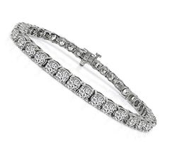 10.80ct Diamond 14k White Gold Tennis Bracelet