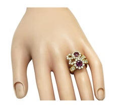 AGL Certified 2.00ct Ruby and Diamond Ring in 18k Yellow Gold