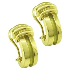 Orecchini vintage a semicircolo Tiffany & Co. in oro giallo 18 carati, 1995