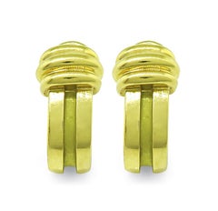 Tiffany & Co. 18k Yellow Gold Vintage Half-Hoop Earrings, 1995