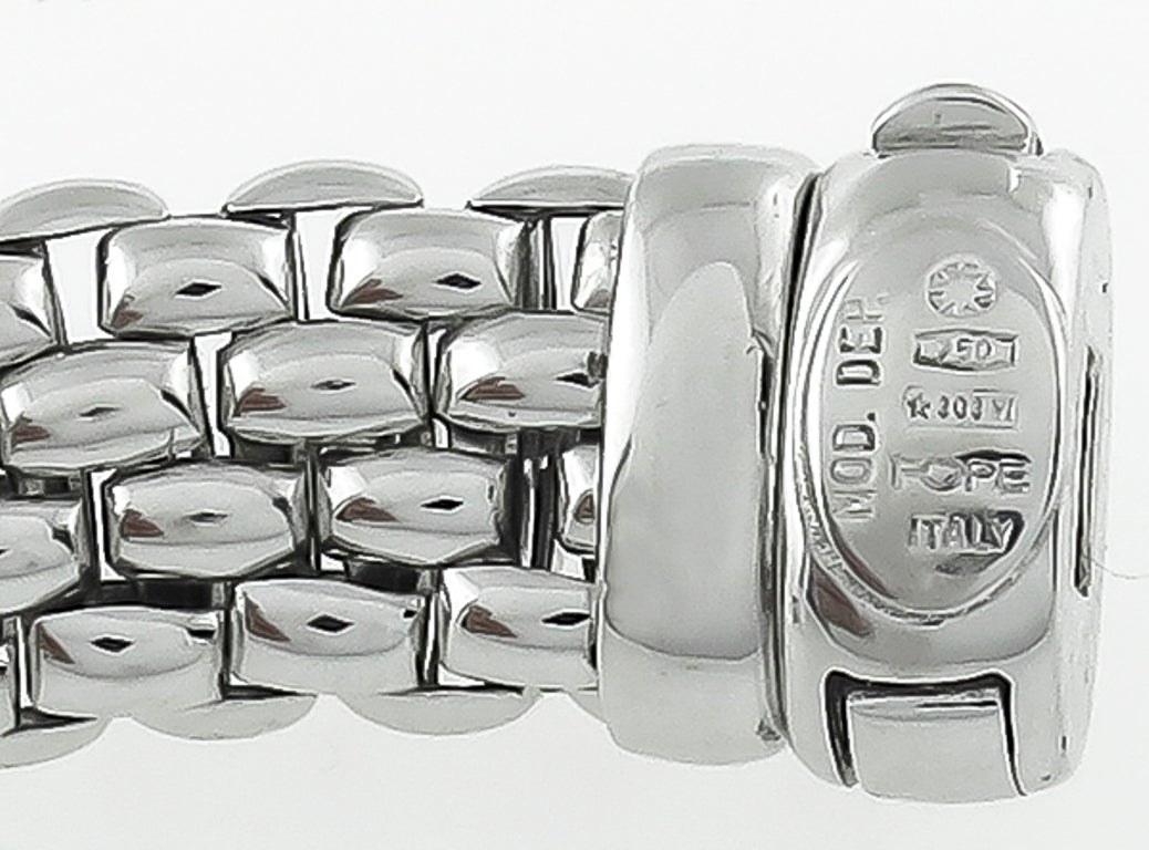 White Gold Fope Bracelet In Excellent Condition In New York, NY