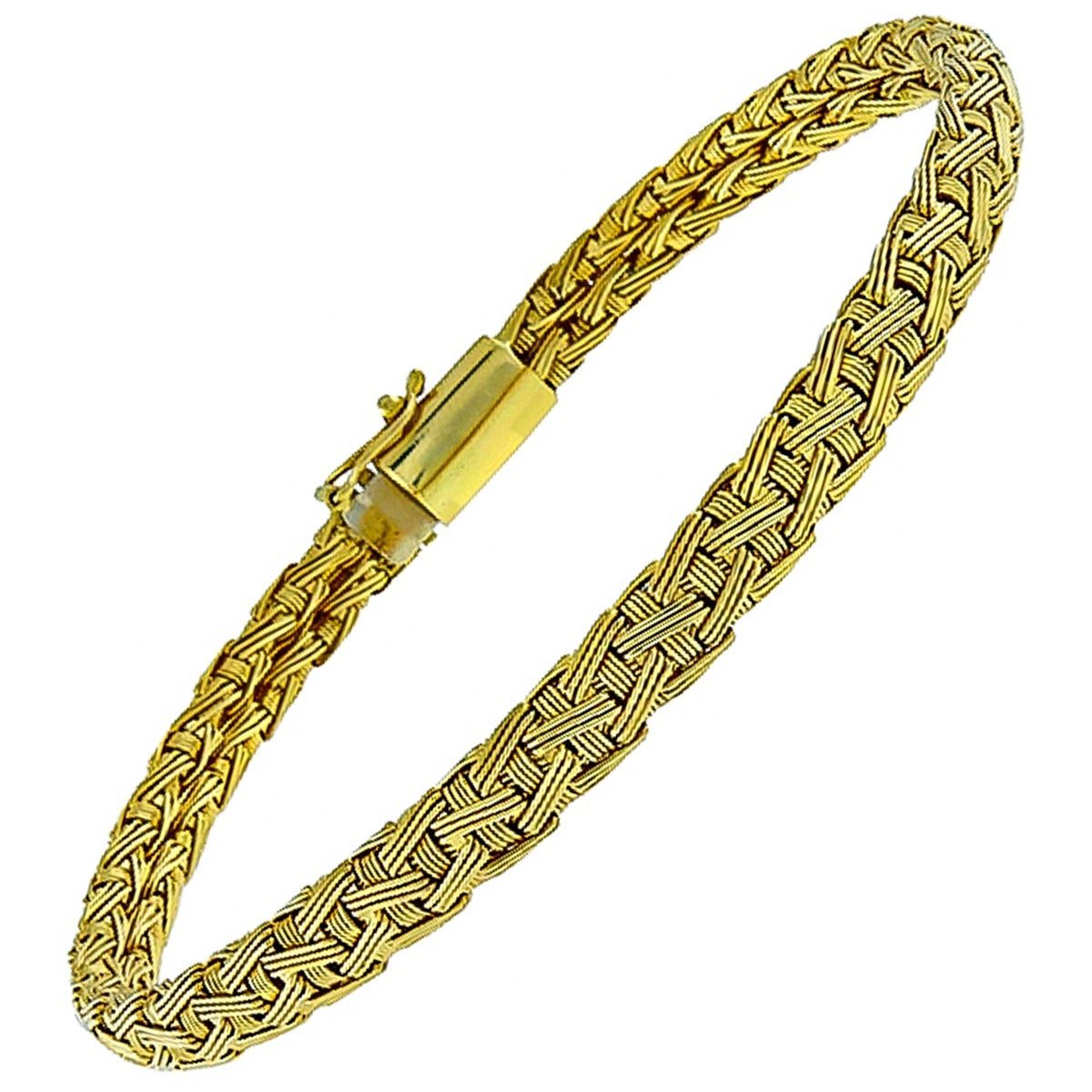 Roberto Coin Yellow Gold Woven Bracelet