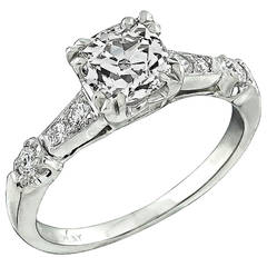 Bague de fiançailles 1930s 1.13ct Diamond Engagement Ring