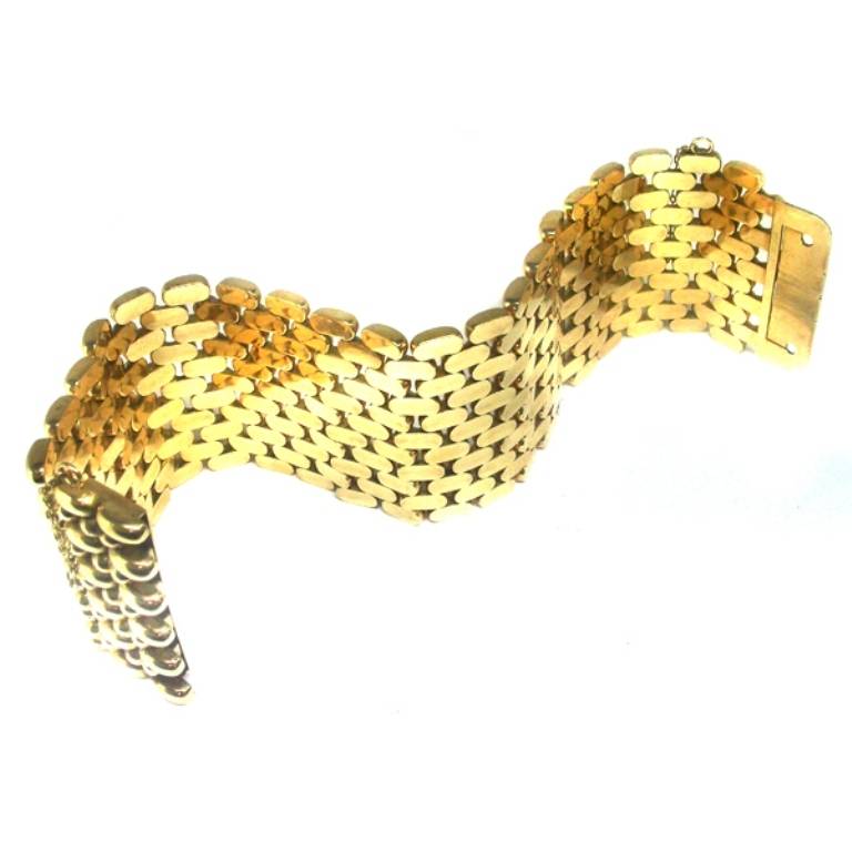 1940s Yellow Gold Bracelet In New Condition In New York, NY