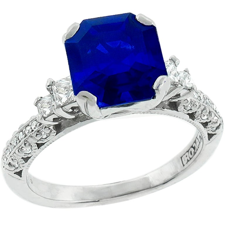 Tacori 3.75ct Sapphire Diamond Engagement Ring For Sale at 1stDibs ...